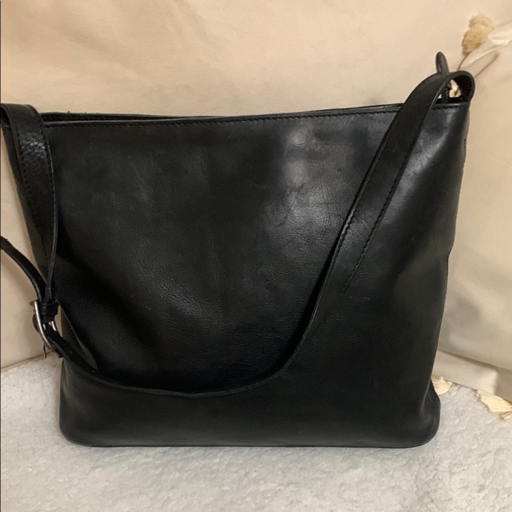 Black Leather Shoulder Bag